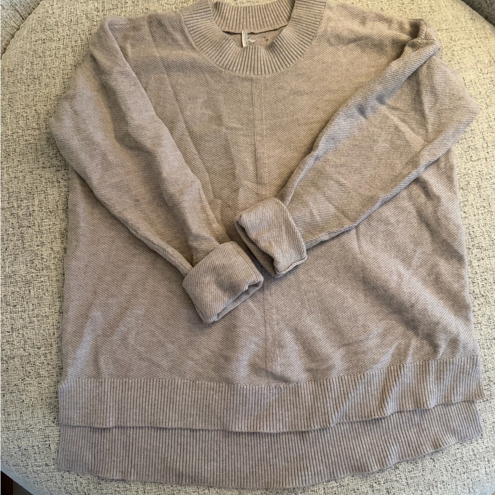 Women's Cozy Beige Crew Neck Sweater